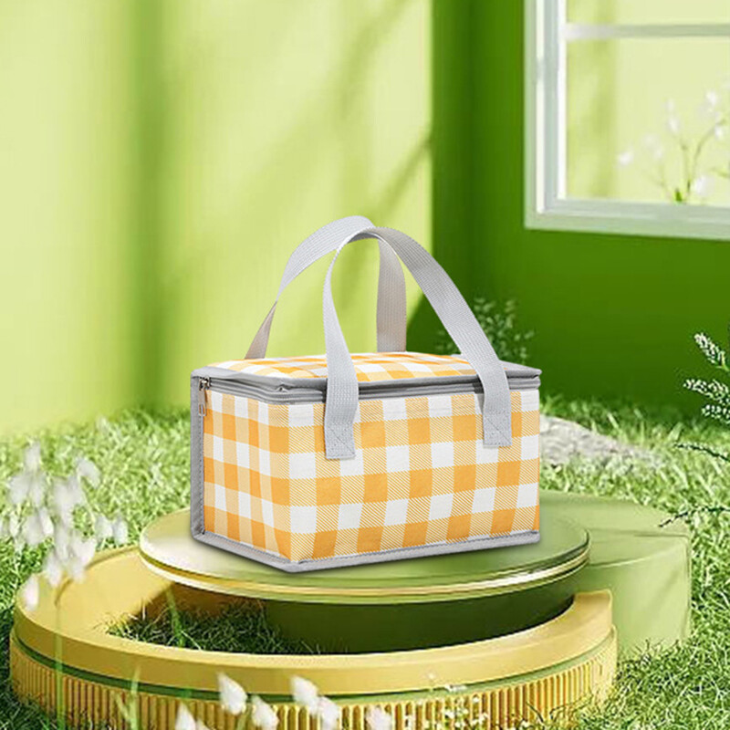 Izolēta piknika soma ar diviem rāvējslēdzējiem kempinga pusdienu soma Lielas ietilpības piknika groza soma daudzfunkcionāla āra pludmales grilēšanai