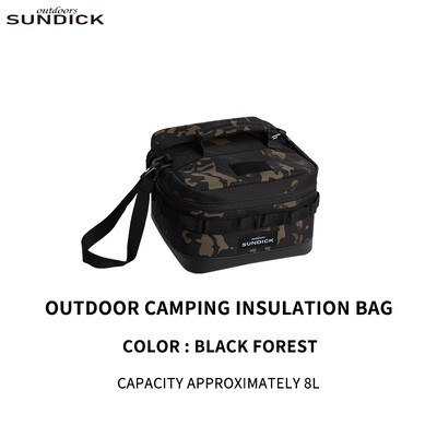 1 melns/brūns/armijas zaļš/camo izvēles kempinga izolēts āra kempinga bļodas krūzīšu uzglabāšanas maisiņš