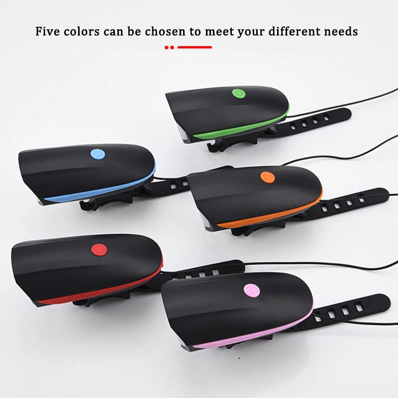 Velosipēda priekšējais lukturis ar elektrisko signālu, ūdensnecaurlaidīgs velosipēda priekšējais lukturis, USB uzlādējams velosipēda lukturis skaļi velosipēda zvani laterna