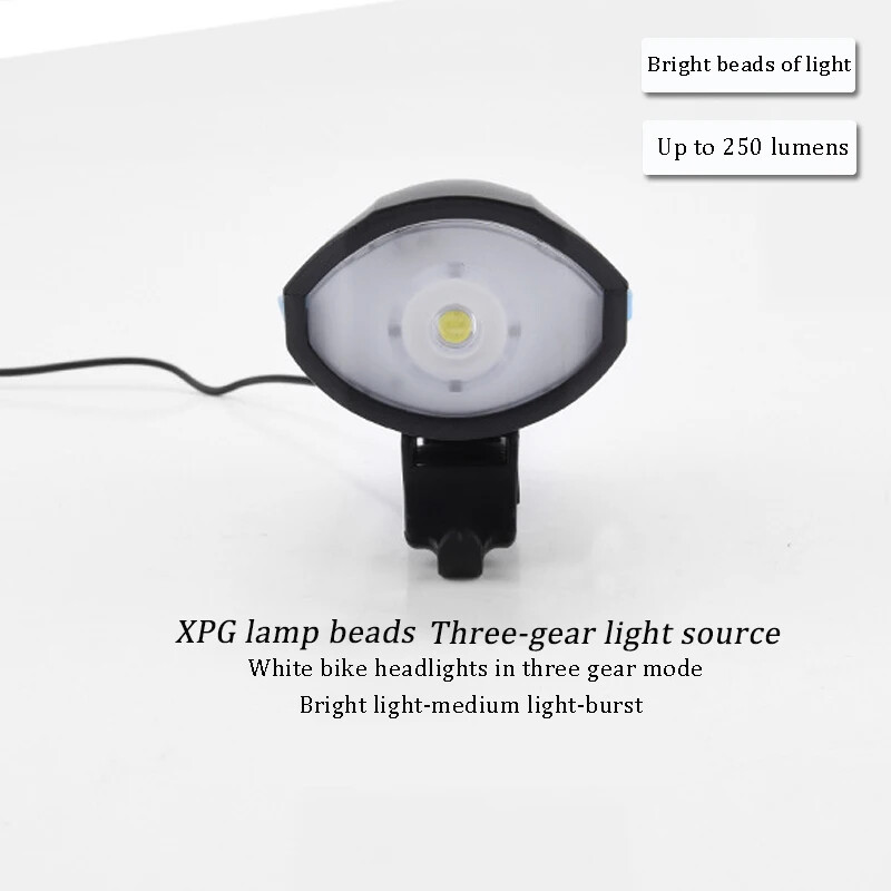 Velosipēda priekšējais lukturis ar elektrisko signālu, ūdensnecaurlaidīgs velosipēda priekšējais lukturis, USB uzlādējams velosipēda lukturis skaļi velosipēda zvani laterna