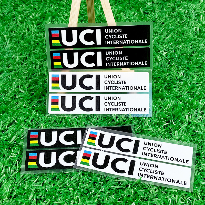 2PCS UCI Creativity velosipēda rāmja uzlīmes Ūdensizturīgas MTB velosipēdu stūres augšējā caurule āra vinila uzlīmes Motociklu piederumi