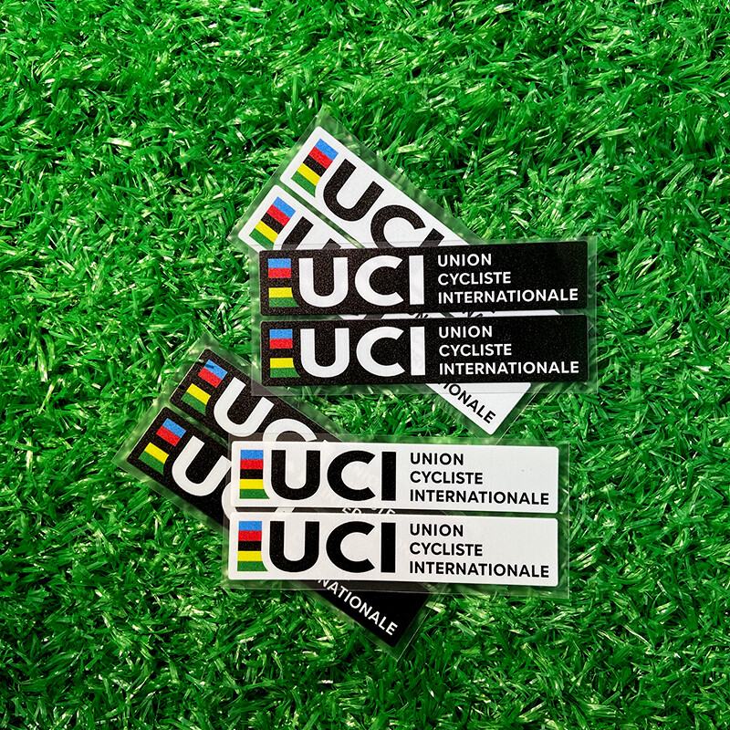 2PCS UCI Creativity velosipēda rāmja uzlīmes Ūdensizturīgas MTB velosipēdu stūres augšējā caurule āra vinila uzlīmes Motociklu piederumi