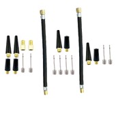 Lodīšu sprauslas adaptera savienotājs Inflators Metāla sūknis Plastmasas rokas sūknis balonu piepūšamām rotaļlietām regbija MTB futbols