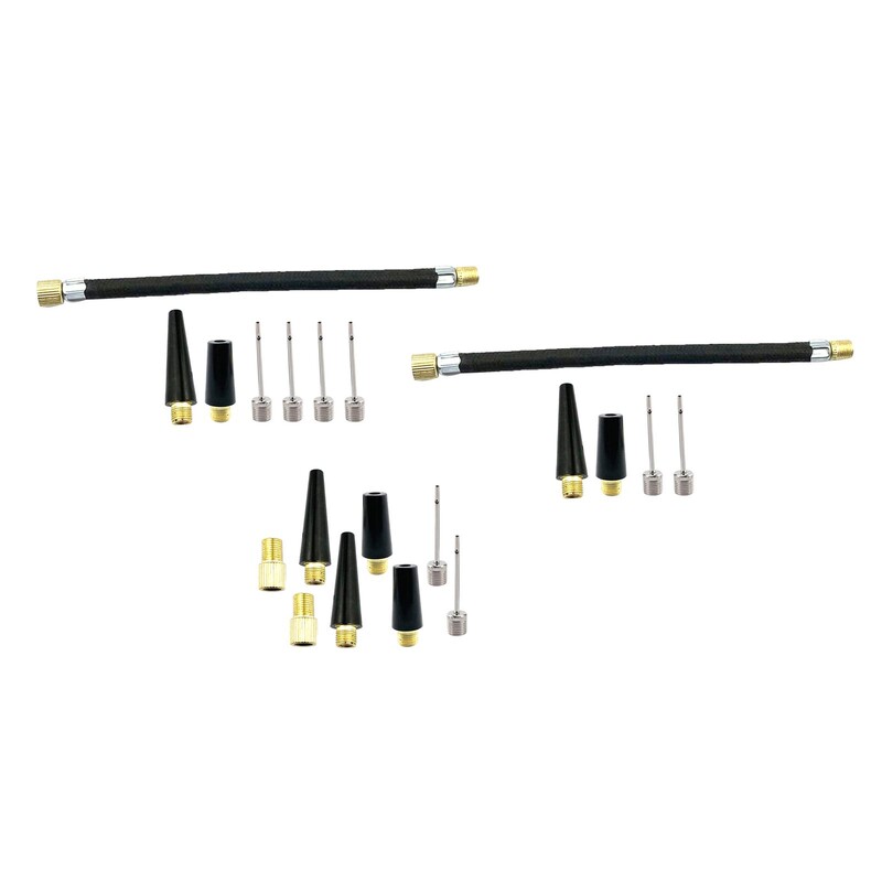 Lodīšu sprauslas adaptera savienotājs Inflators Metāla sūknis Plastmasas rokas sūknis balonu piepūšamām rotaļlietām regbija MTB futbols