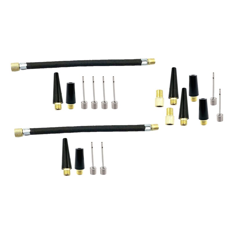 Lodīšu sprauslas adaptera savienotājs Inflators Metāla sūknis Plastmasas rokas sūknis balonu piepūšamām rotaļlietām regbija MTB futbols