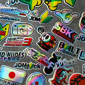 40PCS/Lot Случайни мотоциклетни стикери Car Bike Helmet Tank Racing JDM Logo Аксесоари Стикери за Yamaha Kawasaki Voge CFMOTO