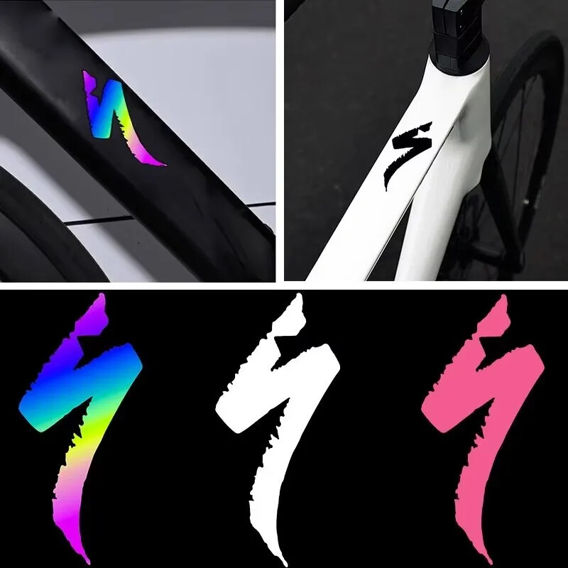 1 gab. Lightning Road velosipēda rāmja uzlīmes MTB velosipēda augšējās caurules ķivere Ūdensnecaurlaidīga DIY apdare ar izturīgu logotipu vinila uzlīmes