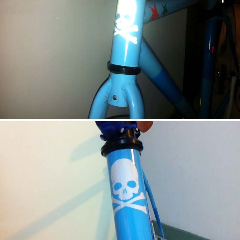 Reflektirajuće naljepnice za bicikl Fixed Gear Kostur Naljepnica Fluorescentna lubanja Brdski bicikl Reflektor Decal Dodaci Pegatinas