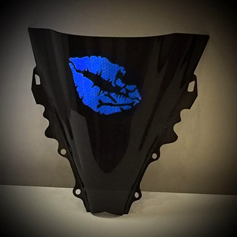 Reflektirajuće naljepnice u obliku saća za usne, motociklistička kaciga, lubanja, seksi usne, motocross, spremnik goriva, Cafe Racer, tijelo, ukrasni prozori automobila