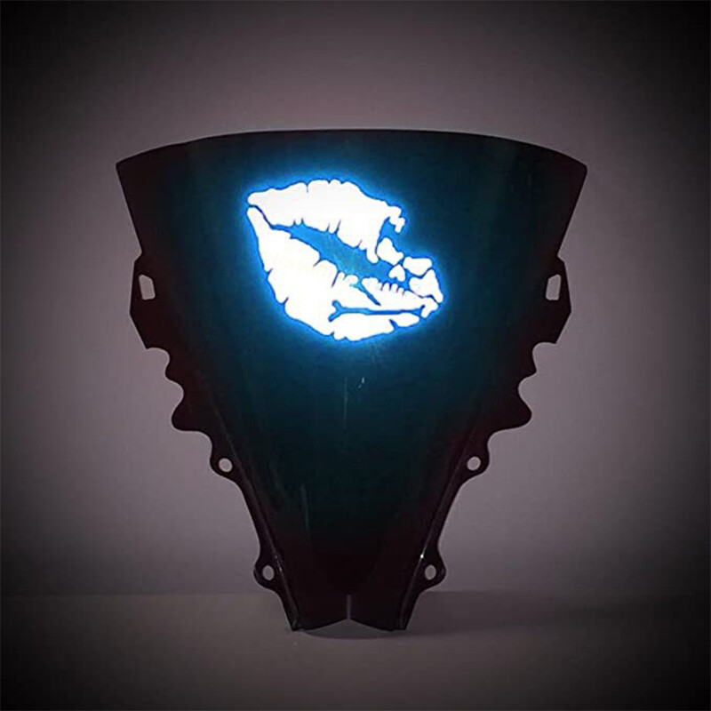 Reflektirajuće naljepnice u obliku saća za usne, motociklistička kaciga, lubanja, seksi usne, motocross, spremnik goriva, Cafe Racer, tijelo, ukrasni prozori automobila