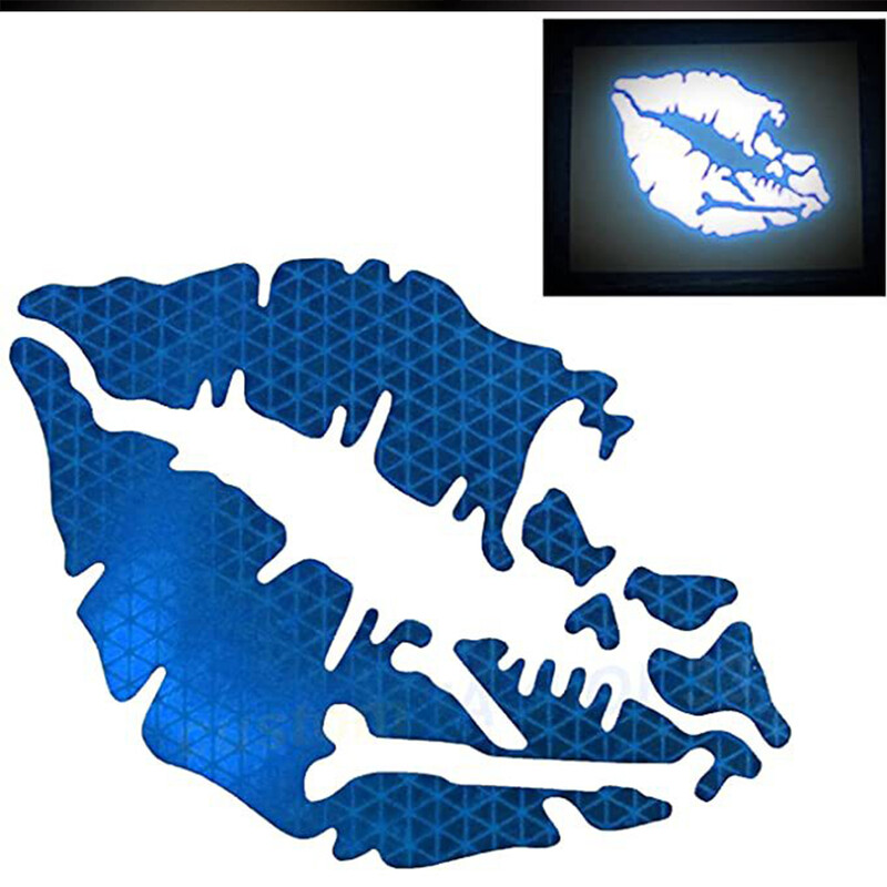 Reflektirajuće naljepnice u obliku saća za usne, motociklistička kaciga, lubanja, seksi usne, motocross, spremnik goriva, Cafe Racer, tijelo, ukrasni prozori automobila