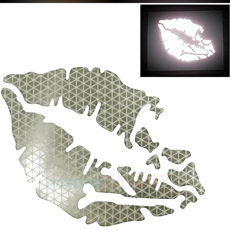 Reflektirajuće naljepnice u obliku saća za usne, motociklistička kaciga, lubanja, seksi usne, motocross, spremnik goriva, Cafe Racer, tijelo, ukrasni prozori automobila