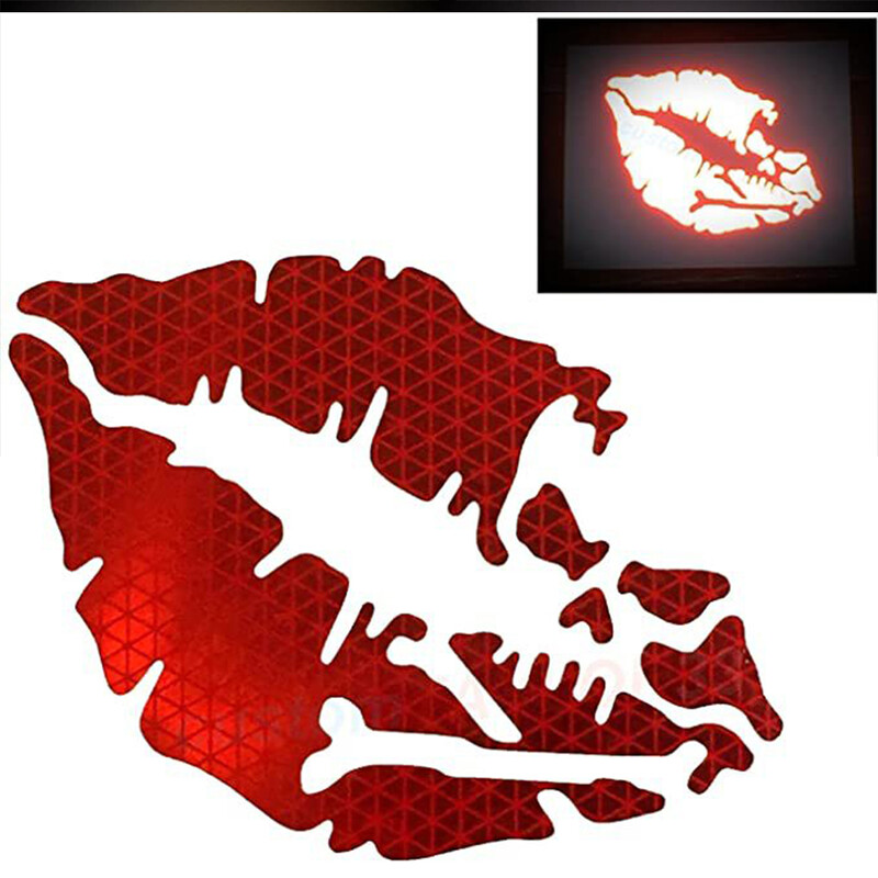 Reflektirajuće naljepnice u obliku saća za usne, motociklistička kaciga, lubanja, seksi usne, motocross, spremnik goriva, Cafe Racer, tijelo, ukrasni prozori automobila