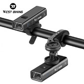 WEST BIKING Prednja svjetla za bicikle 400/600/800 lumena, prijenosna svjetiljka za bicikle od aluminijske legure Type-C Punjenje, vodootporna biciklistička svjetiljka
