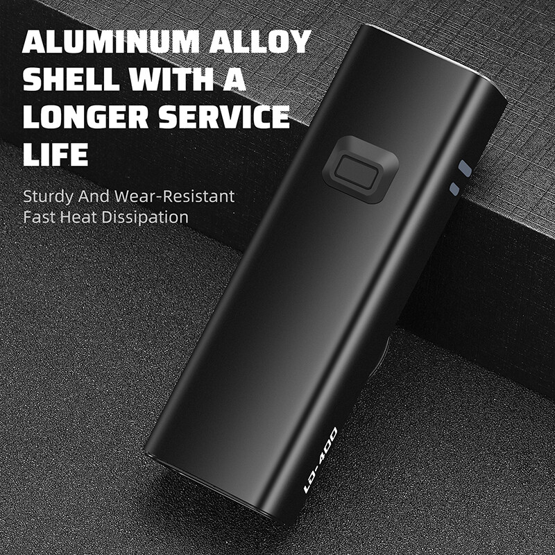 WEST BIKING Prednja svjetla za bicikle 400/600/800 lumena, prijenosna svjetiljka za bicikle od aluminijske legure Type-C Punjenje, vodootporna biciklistička svjetiljka