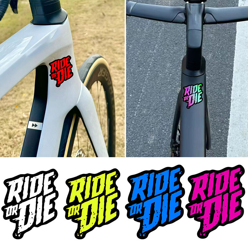 1 gab. Brauciet vai nomirstiet velosipēda rāmja uzlīmes DIY kalnu velosipēdu Mtb uzlīmes augšējā caurule ūdensizturīgs vinila uzlīmes Motociklu piederumi