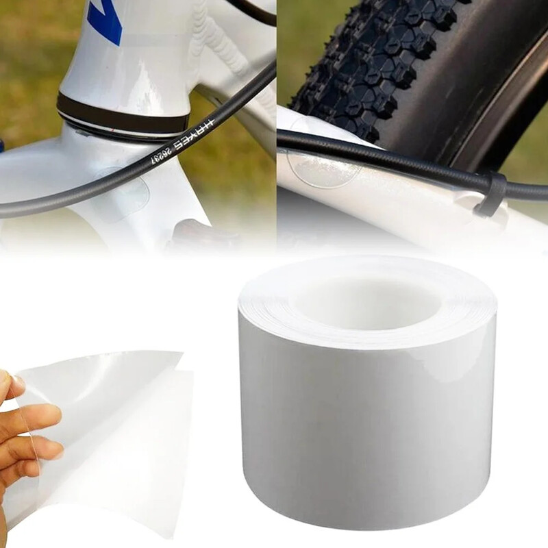 1M 3M 5M aizsargplēve Velosipēdu rāmja aizsardzības uzlīmes Wear Frame Caurspīdīga velosipēda lente Caurspīdīga velosipēda virsmas lente