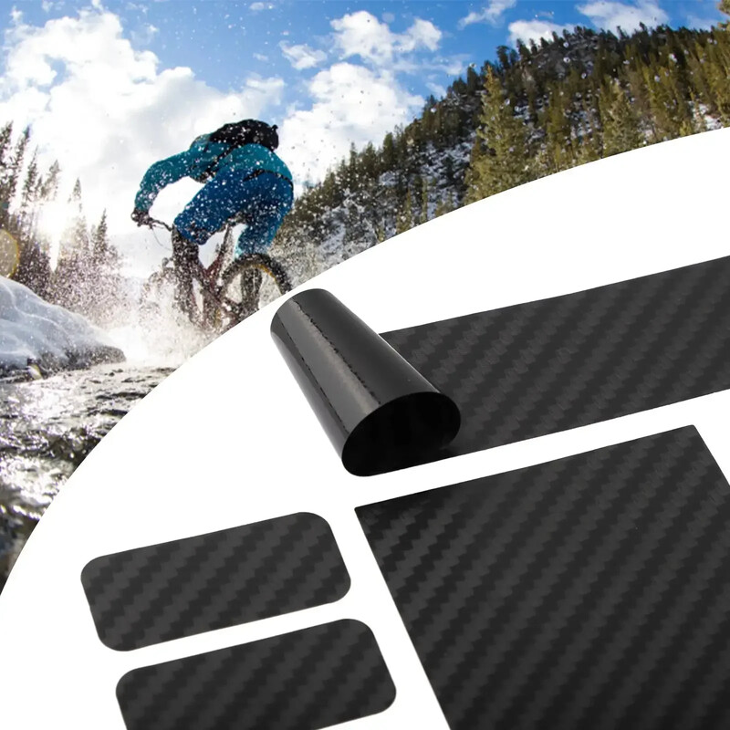 1 set naljepnica za bicikl Zaštita okvira Karbonska folija Naljepnica za lanac brdskog bicikla Vodootporne prozirne naljepnice protiv ogrebotina