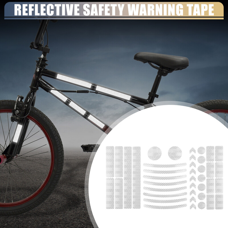 X Autohaux 42 komada Bicikli Motocikli Reflektirajuća sigurnosna upozoravajuća traka Vanjska reflektirajuća traka Višenamjenski PET 4 boje