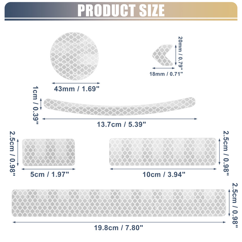 X Autohaux 42 komada Bicikli Motocikli Reflektirajuća sigurnosna upozoravajuća traka Vanjska reflektirajuća traka Višenamjenski PET 4 boje