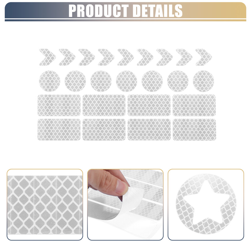 X Autohaux 42 komada Bicikli Motocikli Reflektirajuća sigurnosna upozoravajuća traka Vanjska reflektirajuća traka Višenamjenski PET 4 boje