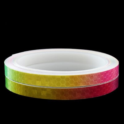 Велосипедни колела Светлоотразителни стикери Колоездене Флуоресцентна отразяваща лента Залепваща лента за 1cm*8m MTB велосипед Предупреждение Безопасен декор Stic