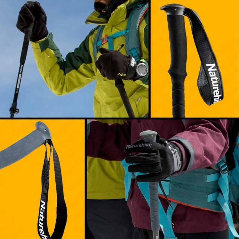 Naturehike saliekams pārgājienu nūjas salokāms spieķis kāpšanai, izvelkams 3 sekciju teleskopiskais alumīnija sakausējums 2024