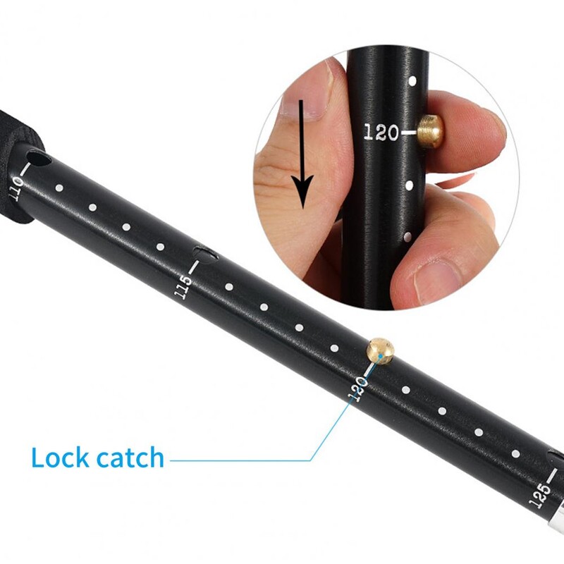 Pārgājienu nūja 4 sekciju salokāma āra alumīnija sakausējuma īpaši viegla spieķi kāpšanas nūja Superlight stick