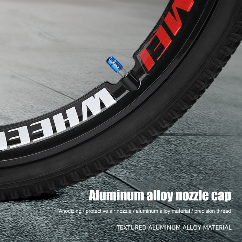 ENLEE Kapice za ventile za bicikle od aluminijske legure Izdržljiva zaštita od rđe gume za bicikle Poklopac ventila za kotače Dodaci za biciklizam Crna Crvena Plava