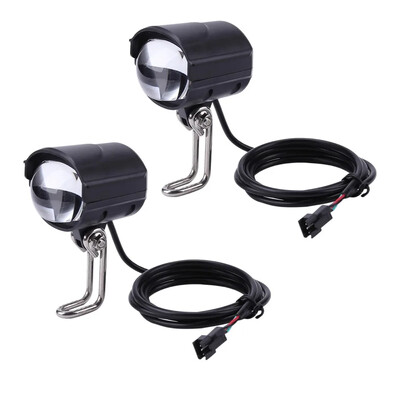 36V-60V e-velosipēda skaņas signāla gaisma elektriskā skrejriteņa LED priekšējais lukturis 5 W ūdensnecaurlaidīgs 2 in 1 signāltaures lampa motocikla velosipēda lukturītis 1/2/3 gab.