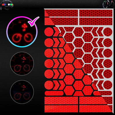Atstarojošo uzlīmju komplekts Nakts drošība Ūdensizturīgas pašlīmējošās uzlīmes ķiverēm, skeitbordam, velosipēdam, skrejritenim, e-velosipēdam, motociklam