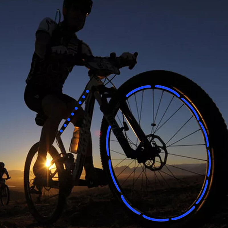 Atstarojošo uzlīmju komplekts Nakts drošība Ūdensizturīgas pašlīmējošās uzlīmes ķiverēm, skeitbordam, velosipēdam, skrejritenim, e-velosipēdam, motociklam