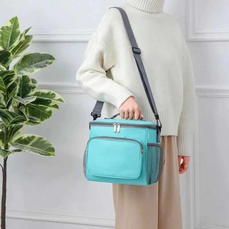 Lielas ietilpības manuāla pavadzīme plecs Oksfordas bieza izolācijas soma Kempinga pusdienu soma āra piknika soma