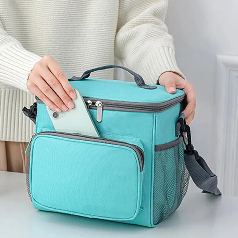 Lielas ietilpības manuāla pavadzīme plecs Oksfordas bieza izolācijas soma Kempinga pusdienu soma āra piknika soma