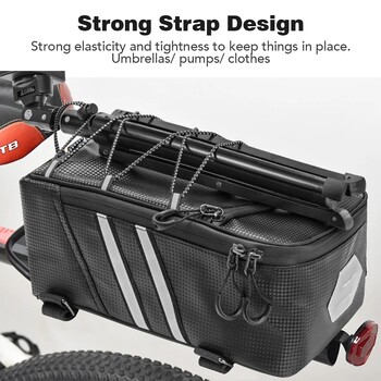 NEWBOLER Велосипедна чанта за задна седалка MTB Bike Rack Bag Багажник Pannier Колоездене Голям капацитет Водоустойчива чанта за пътуване с дъждобран