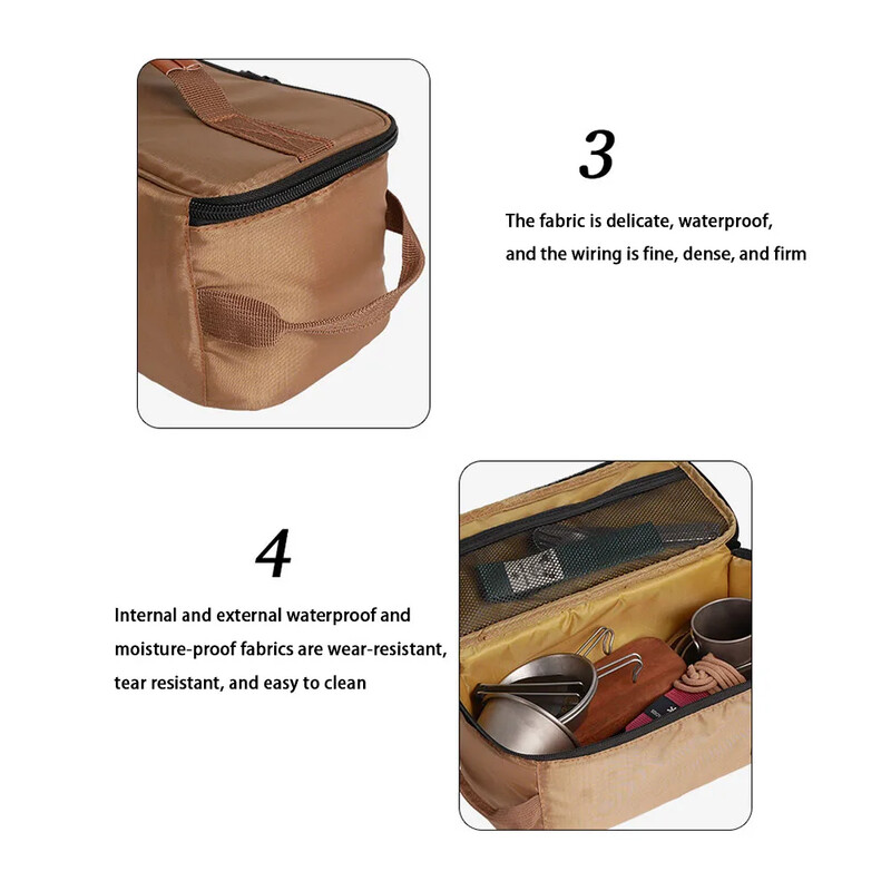 Stovyklavietės maisto ruošimo reikmenys Organizatoriaus krepšys Nešiojamas mažas daiktų dėklas Kelioninis krepšys stovyklavimui