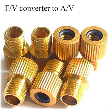 4/5PC F/V to A/V Valve Adapter Bike Value Converter Presta to Schrader Golden Bike Tire French Valve Adapter Аксесоари за велосипеди