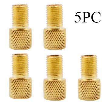 4/5PC F/V to A/V Valve Adapter Bike Value Converter Presta to Schrader Golden Bike Tire French Valve Adapter Аксесоари за велосипеди