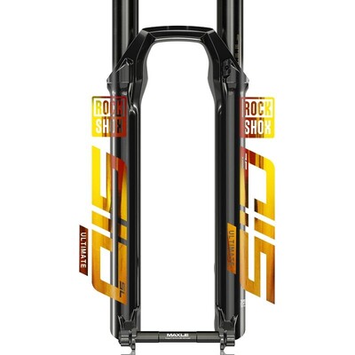 Rockshox priekšējās dakšas uzlīme velosipēdam dekoratīvā kalnu velosipēda priekšējās dakšas uzlīmes, ūdensnecaurlaidīgas caurspīdīgas apakšas riteņbraukšanas uzlīme