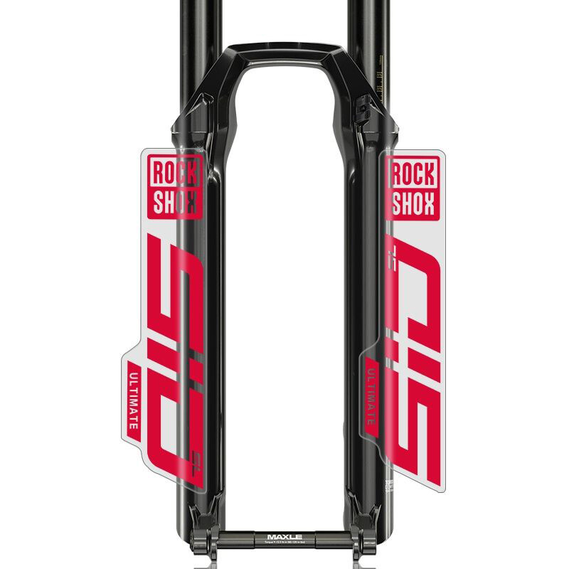 Rockshox priekšējās dakšas uzlīme velosipēdam dekoratīvā kalnu velosipēda priekšējās dakšas uzlīmes, ūdensnecaurlaidīgas caurspīdīgas apakšas riteņbraukšanas uzlīme