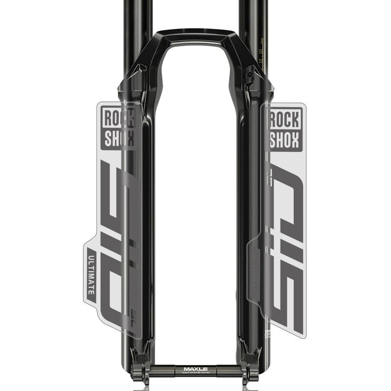 Rockshox priekšējās dakšas uzlīme velosipēdam dekoratīvā kalnu velosipēda priekšējās dakšas uzlīmes, ūdensnecaurlaidīgas caurspīdīgas apakšas riteņbraukšanas uzlīme