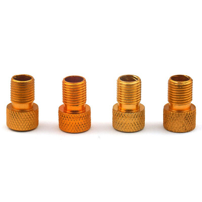 4 vnt Aliuminio lydinio dviračio vožtuvo adapteris Konvertuokite „Presta“ į „Schrader“ vožtuvą dviračio siurblio oro purkštuko vamzdžio įrankiai dviračių priedai