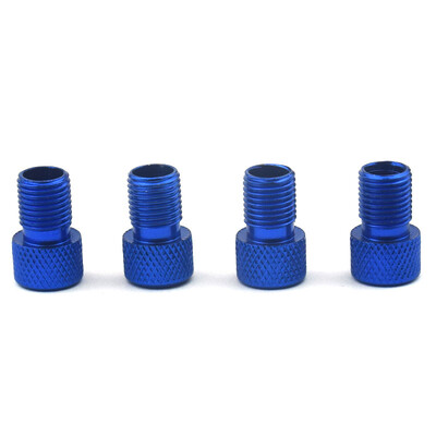 4 vnt Aliuminio lydinio dviračio vožtuvo adapteris Konvertuokite „Presta“ į „Schrader“ vožtuvą dviračio siurblio oro purkštuko vamzdžio įrankiai dviračių priedai