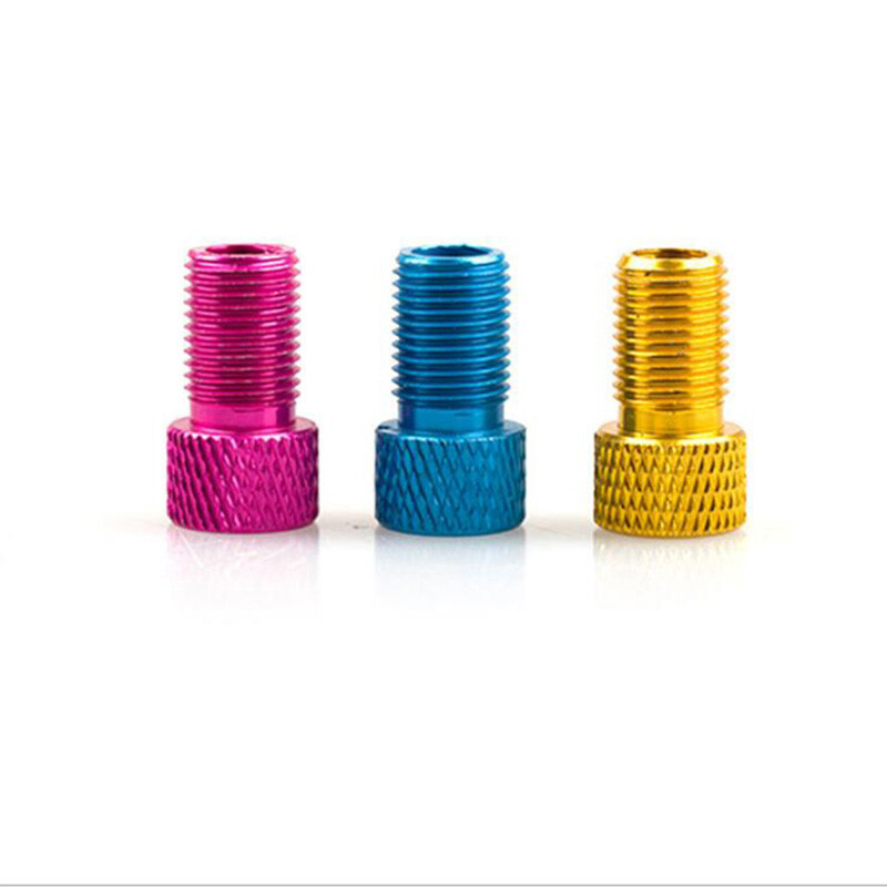 4 vnt Aliuminio lydinio dviračio vožtuvo adapteris Konvertuokite „Presta“ į „Schrader“ vožtuvą dviračio siurblio oro purkštuko vamzdžio įrankiai dviračių priedai