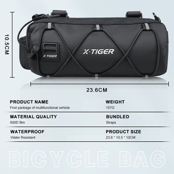 X-TIGER Bike Bag Portable Handlebar Σακίδιο πλάτης πολλαπλών χρήσεων μεγάλης χωρητικότητας MTB Road Cycling Frame Tube Bag Τσάντες ώμου