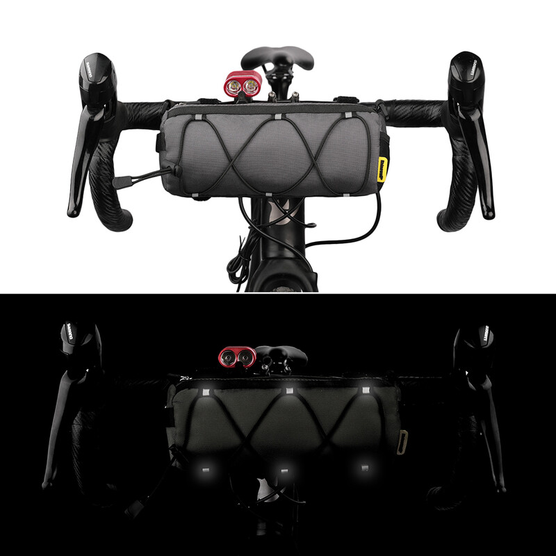 Rhinowalk velosipēda soma pārnēsājama stūres grozs, daudzfunkcionāla liela ietilpības mugursoma MTB šosejas riteņbraukšanas rāmja caurules soma elastīgā lente