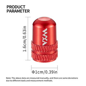 VXM Bike Аксесоари за шосеен велосипед Алуминиева сплав CNC Гума Капачка на клапана Капак на тръбата Газов капак AV FV Schrader Presta Valve Прахоустойчив
