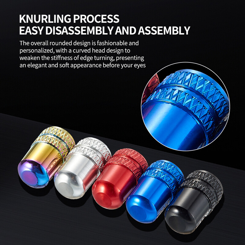 VXM dviračių plento dviračių priedai aliuminio lydinio CNC padangos vožtuvo dangtelis vamzdis padangos dujų dangtelis AV FV Schrader Presta vožtuvas atsparus dulkėms