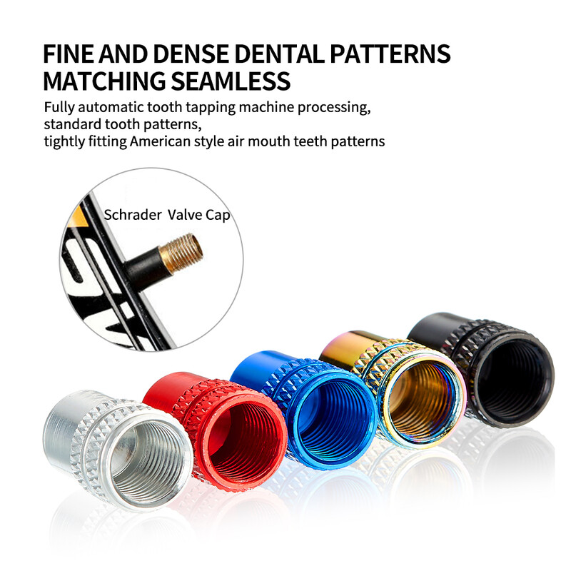 VXM dviračių plento dviračių priedai aliuminio lydinio CNC padangos vožtuvo dangtelis vamzdis padangos dujų dangtelis AV FV Schrader Presta vožtuvas atsparus dulkėms