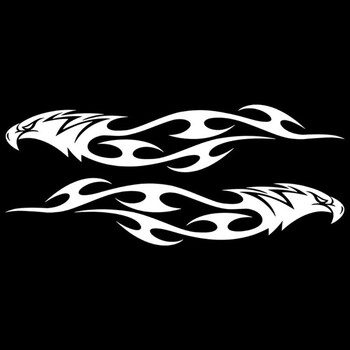 Eagle Flame Sticker Cool Styling Универсален отразяващ мотоциклет Bike Car Decals Декорация Направи си сам Предупреждение Безопасни рефлекторни ленти